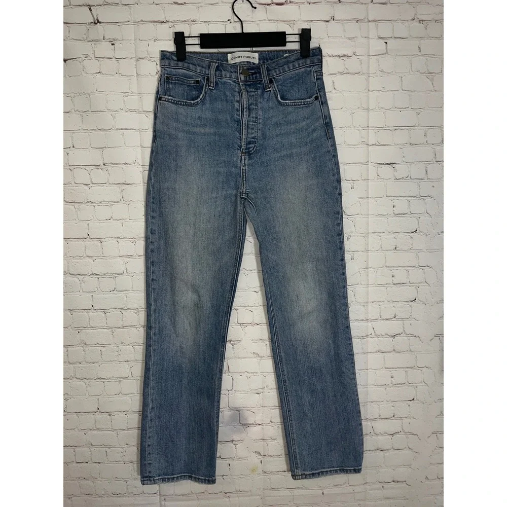 Aritzia‎ Denim Forum The Arlo High Rise Straight 28L Jeans Medium Wash Size 27